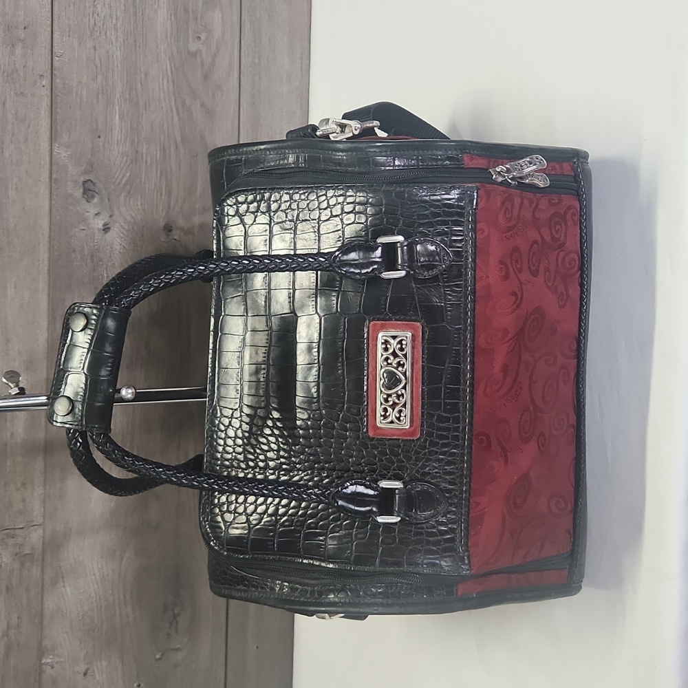 Vintage Brighton Red Black Cosmetic/Toiletry Travel Shoulder Bag - Picture 2 of 10